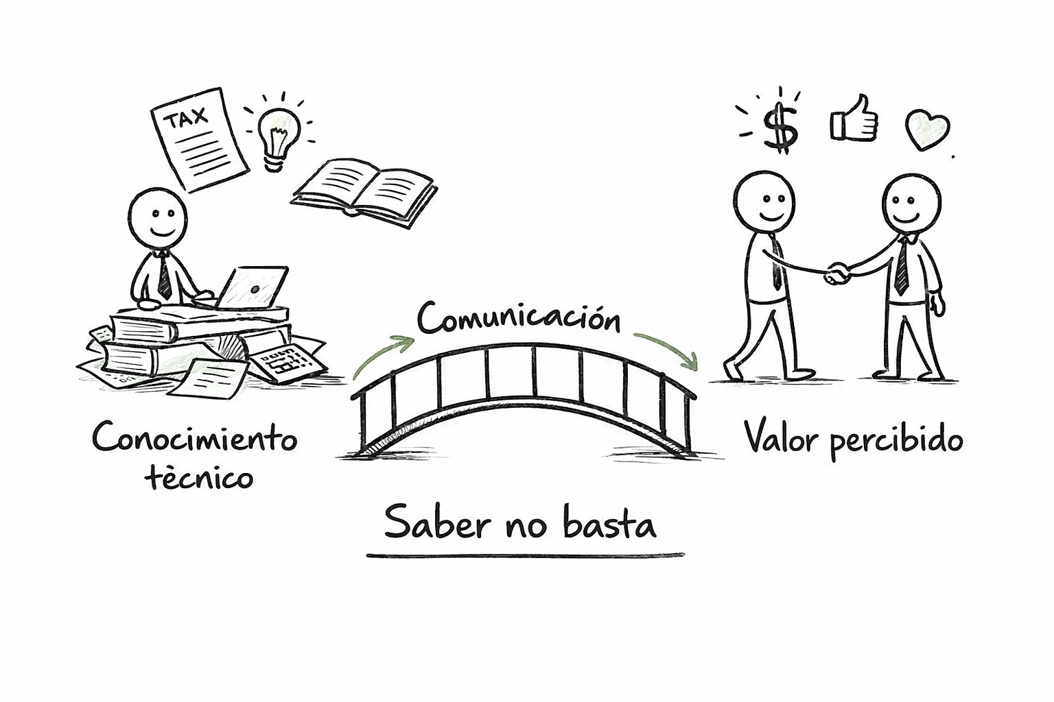 Saber no basta — ilustración