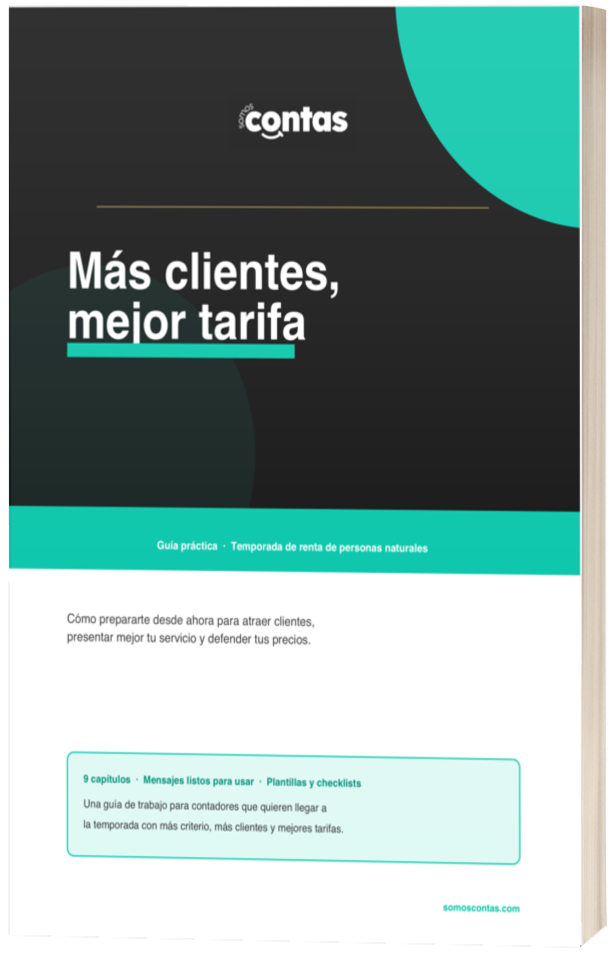 Mockup del ebook Más clientes, mejor tarifa